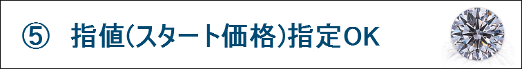 ⑤指値(スタート価格)指定OK